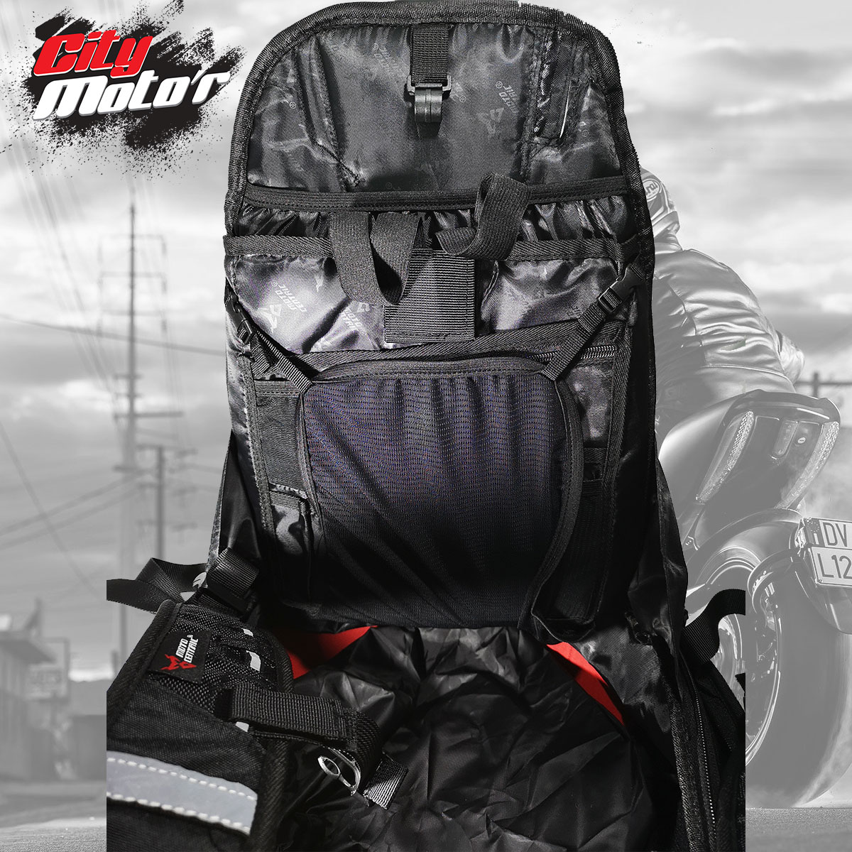 Mochila Para Moto Motocentric Mochila Semi Rigida City Motor