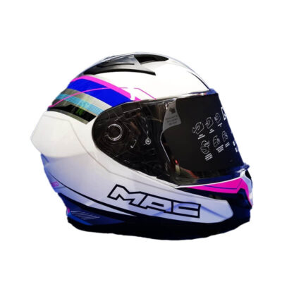 Casco MAC Speed 2.0 Blanco/Rosa