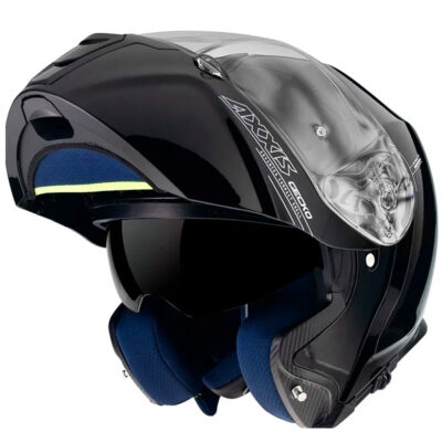 Casco Axxis Rebatible GECKO - Negro Brillante