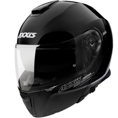 Casco Axxis Rebatible GECKO - Negro Brillante - Imagen 2
