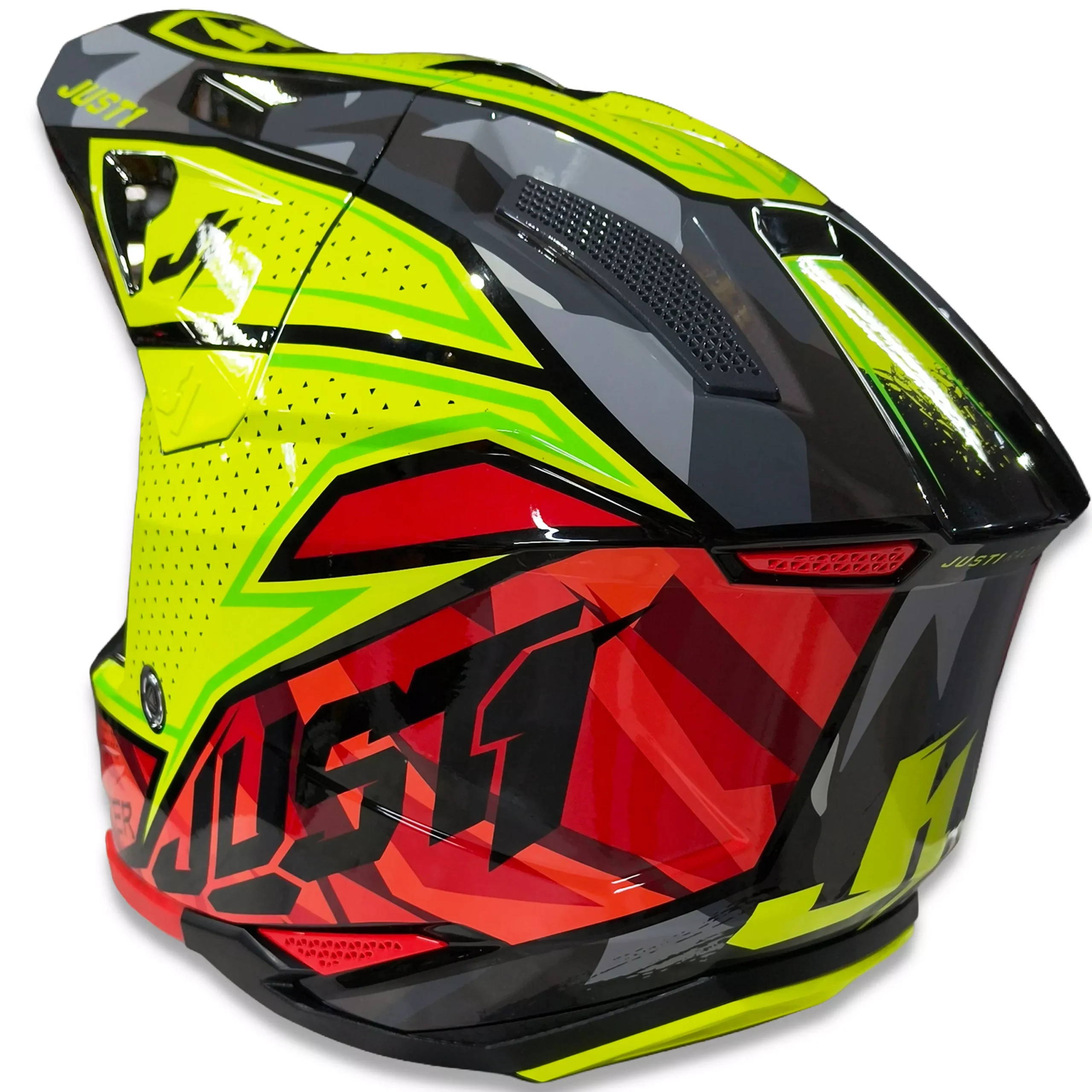 Casco Just1 Shooter J40 + Antiparra - Camo/Rojo/Fluor - Imagen 5