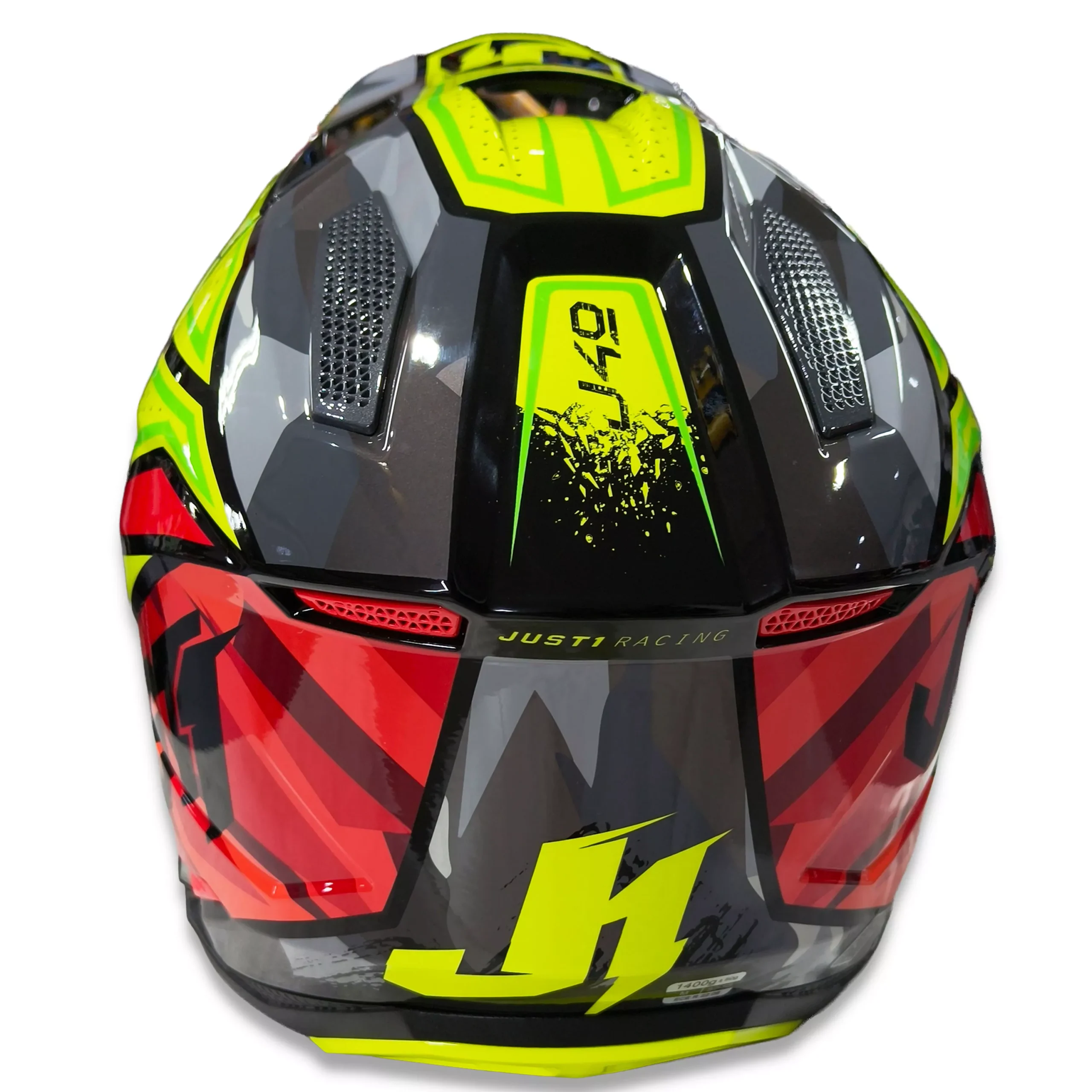 Casco Just1 Shooter J40 + Antiparra - Camo/Rojo/Fluor - Imagen 6