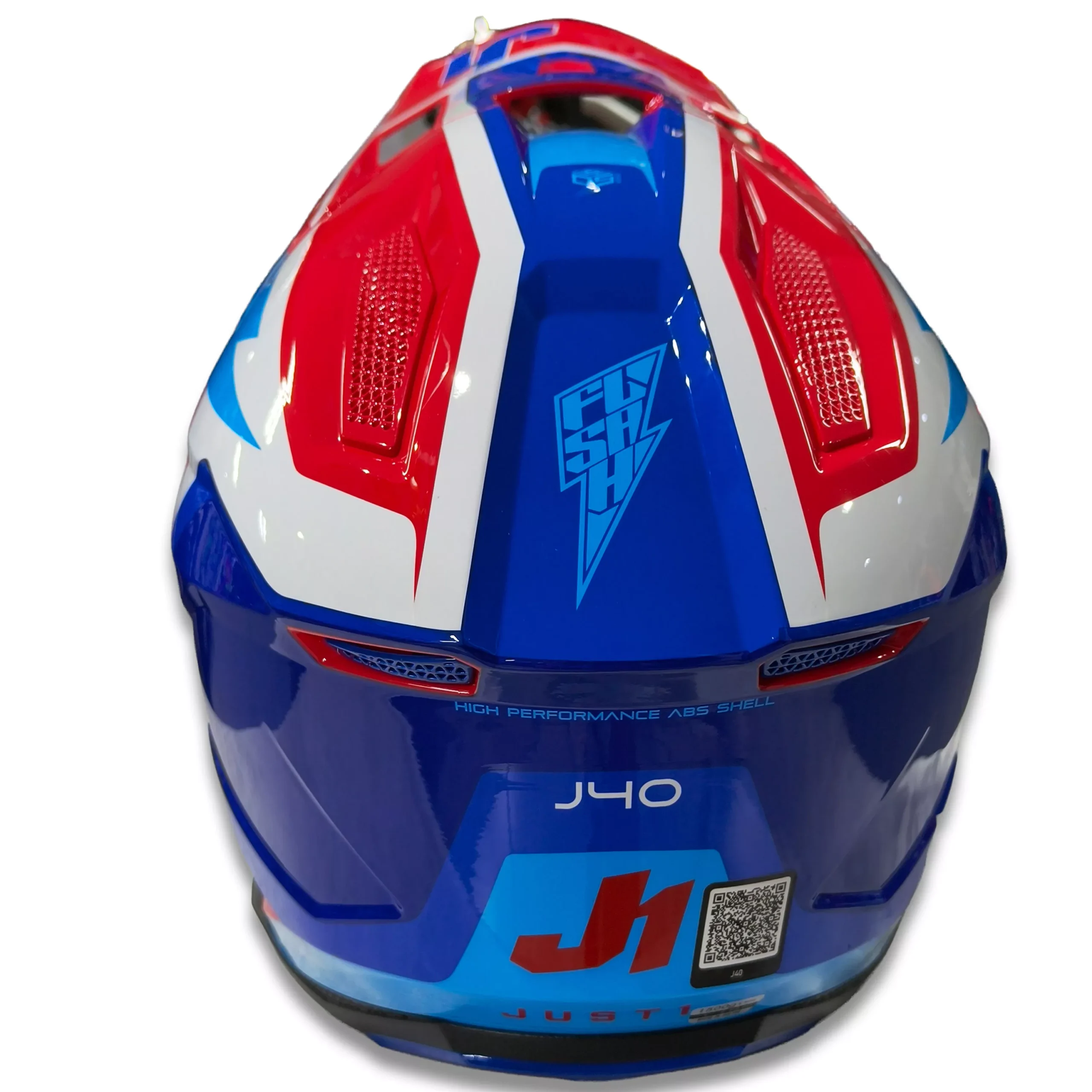 Casco Just1 Flash J40 + Antiparra - Azul/Blanco/Rojo - Imagen 3