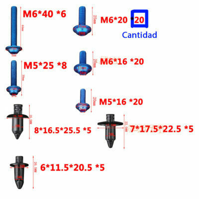 Kit Tornillos Anodizados De Aluminio - Imagen 13