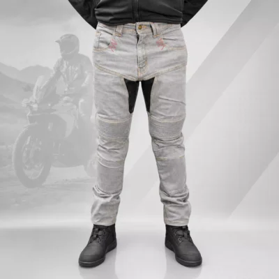 Jean con Protecciones para Moto JvV Race - Gris