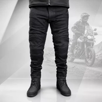 Jean con Protecciones para Moto JvV Race - Negro