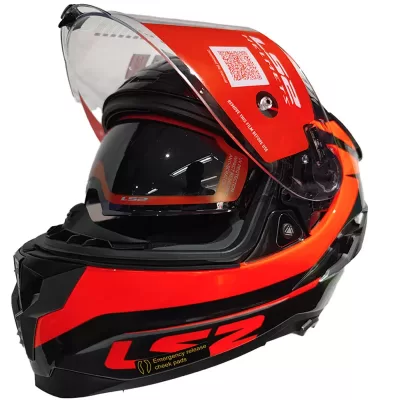 Casco LS2 327 Challenger - Cannon Jeans Orange - Imagen 6