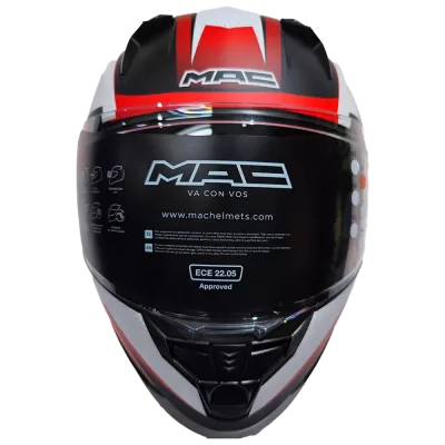 Casco Mac Bass Zeppelin Rojo / Blanco - Imagen 2