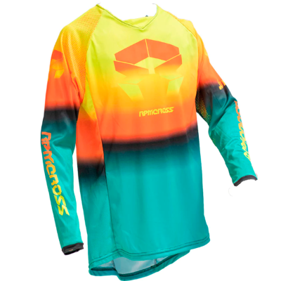 Remera Jersey RPM Cross Sunset Verde