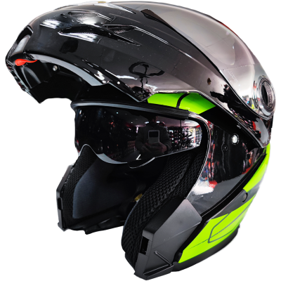 Casco Rebatible Hawk RS5 Vector Resistance Verde Fluo