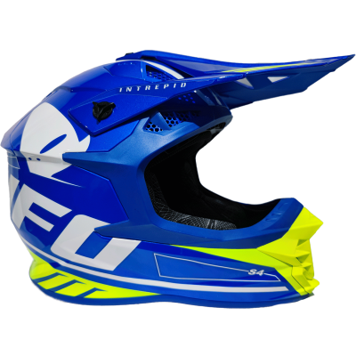 Casco Ufo Intrepid Azul y Amarillo S4