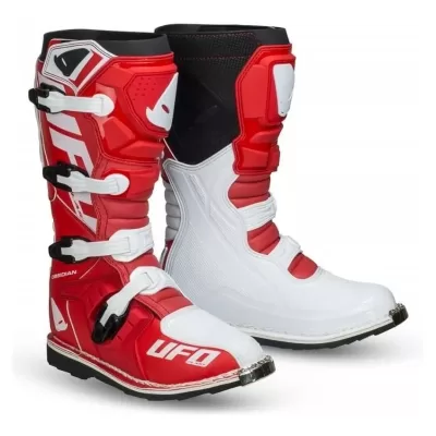 Botas Motocross Ufo Obsidian - Red and White