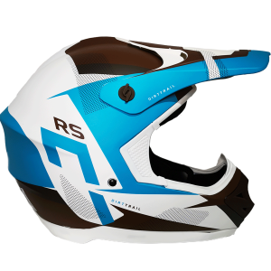 Casco Motocross Enduro Hawk Rs7 Blanco Marron