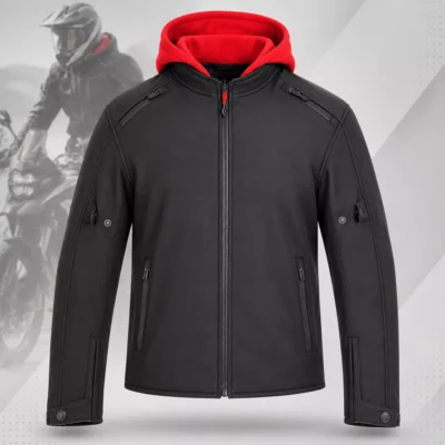 Campera JyV Race Corvo Negra y Roja