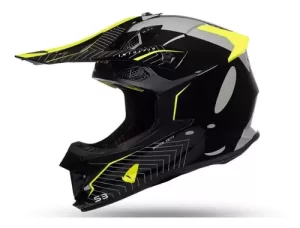 Casco para moto Ufo Intrepid Black and Neon Yellow