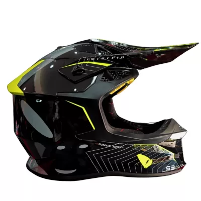 Casco Ufo Intrepid Black and Neon Yellow - Imagen 2