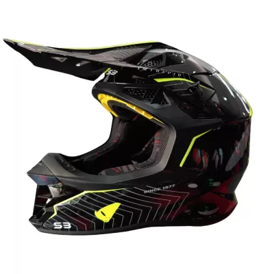 Casco Ufo Intrepid Black and Neon Yellow