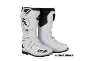 botas de motocross UFO Obsidian blanco