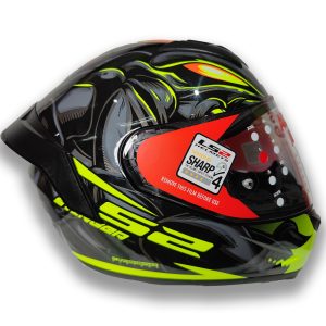 Casco para moto ls2 352 stinger con spoiler Negro/Amarillo