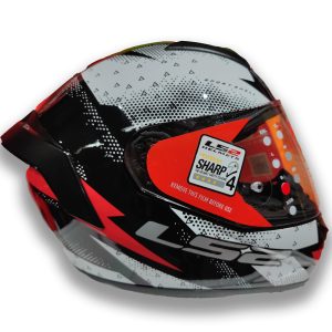 Casco para moto ls2 352 stinger con spoiler Blanco/Rojo