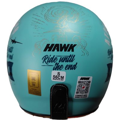 Casco Hawk 721 Atomic Bomb Celeste/Azul mate - Imagen 3