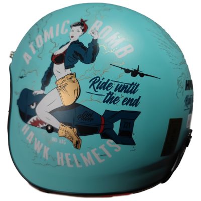 Casco Hawk 721 Atomic Bomb Celeste/Azul mate - Imagen 2