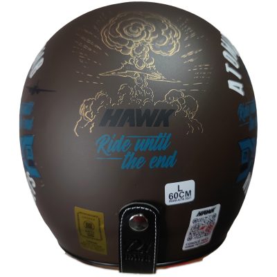 Casco Hawk 721 Atomic Bomb Marron/Azul Mate - Imagen 4