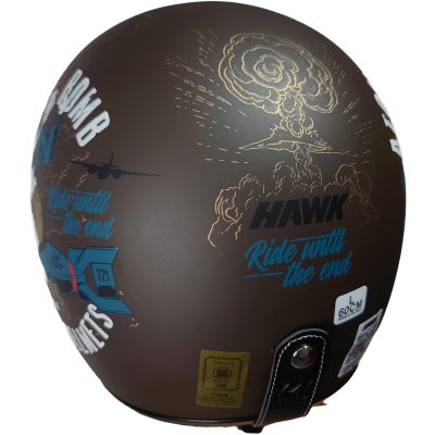 Casco Hawk 721 Atomic Bomb Marron/Azul Mate - Imagen 3