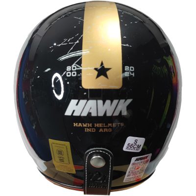 Casco Hawk 721 Street Rider Negro/Dorado Brillante - Imagen 2