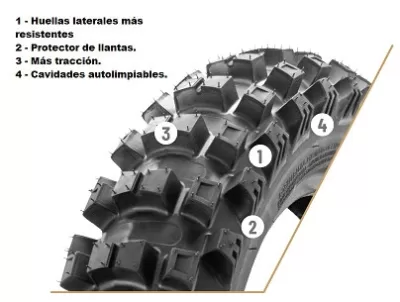 Cubierta Borilli Trasera Motocross 120/90-19 MX - Imagen 2