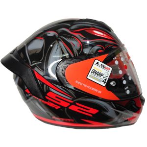 Casco para moto ls2 352 stinger con spoiler Negro/Rojo