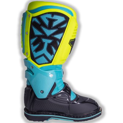 Botas Motocross Enduro Tiger Racing MX1 Pro Amarillo/Celeste - Imagen 2