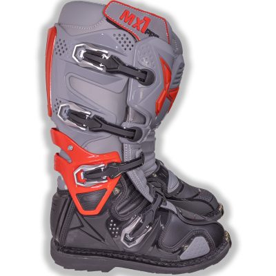 Botas Motocross Enduro Tiger Racing MX1 Pro Rojo/Gris