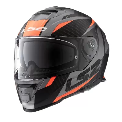 Casco LS2 800 Storm Racer Negro/Naranja - Imagen 4