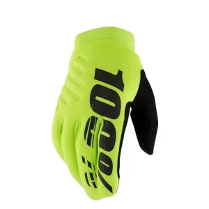 Guantes para motocross enduro 100% Brisker Amarillo/Negro (original)