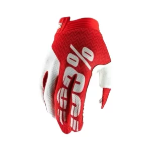 Guantes para motocross enduro 100% Itrack Rojo Blanco (Original)