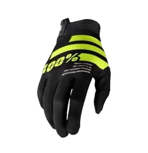 Guantes para motocross enduro 100% Itrack Negro Amarillo Fluo (Original)