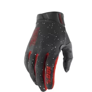 Guantes para motocross enduro 100% Ridefit Mars Rojo Gris (Original)