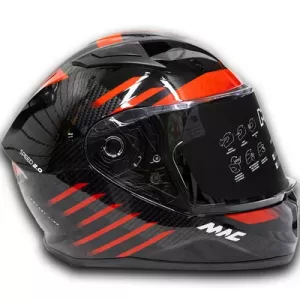 Casco para moto Integral MAC Speed 2.0 Gripper Rojo/Negro brillante