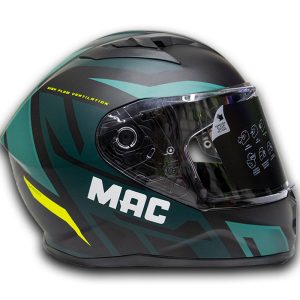 Casco para moto Integral Mac Speed Joy Verde/Negro mate