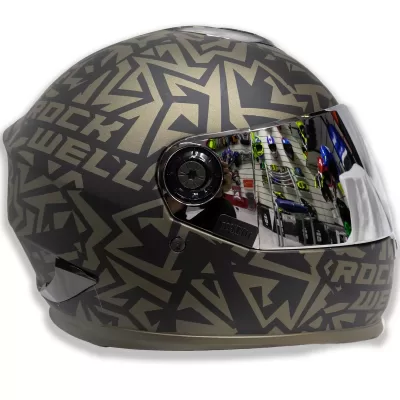 Casco Rockwell 929 Dorado Metalizado