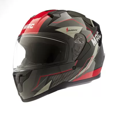 Casco Mac Bass Zorska Negro Rojo
