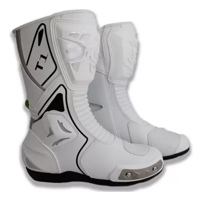 Botas para Pista Tiger Racing T1 Blancas - Imagen 2