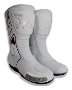 Botas para moto de pista Tiger Racing T1 Blancas