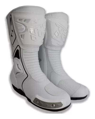 Botas para Pista Tiger Racing T1 Blancas