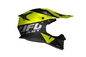 Casco para moto Ufo Intrepid Negro amarillo S5