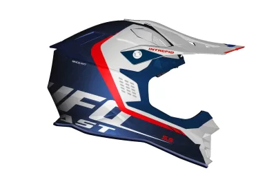 Casco Ufo Intrepid Blanco Azul Rojo S5 - Imagen 2