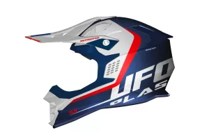 Casco para moto Ufo Intrepid Blanco Azul Rojo S5