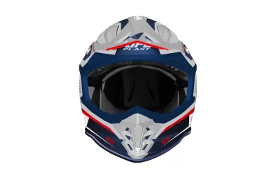 Casco Ufo Intrepid Blanco Azul Rojo S5 - Imagen 4