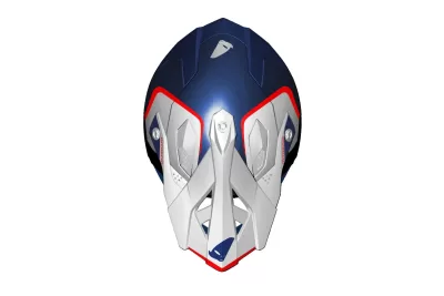 Casco Ufo Intrepid Blanco Azul Rojo S5 - Imagen 3